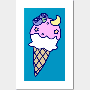 Blueberry Icecream Posters and Art